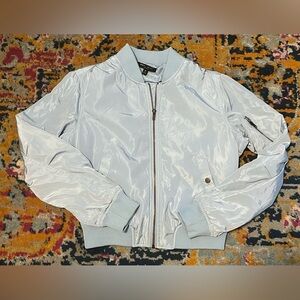 Romeo & Juliet Couture Light Blue Bomber Jacket